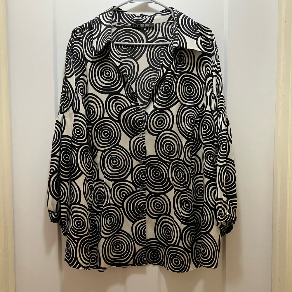 Lafayette148ny luxury silk blouse 2X